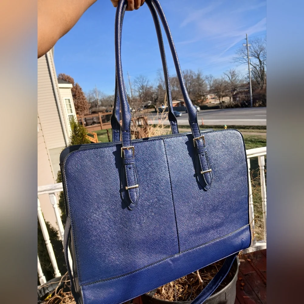 Stylish Navy Blue Laptop Bag for Women
